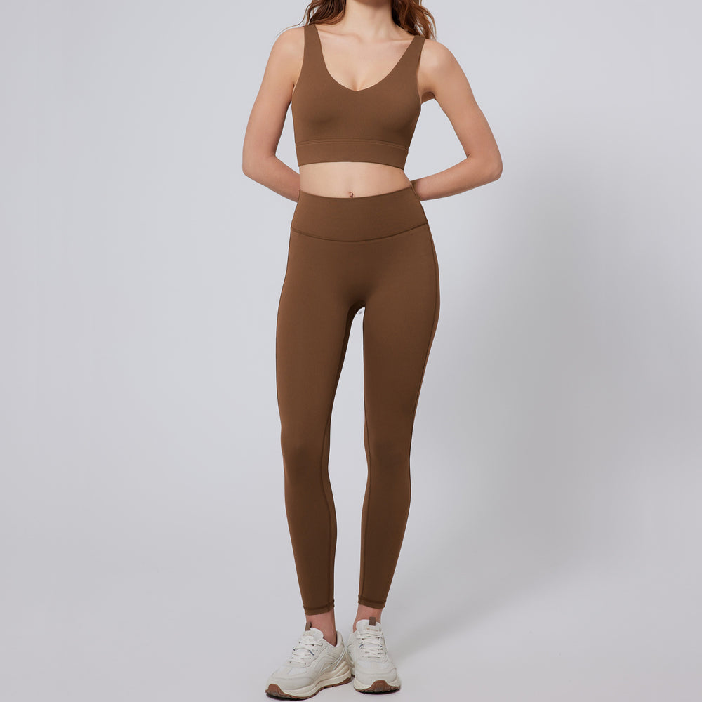 European and american plus size activewear set for women - beautiful back, butt-lifting workout leggings - new cross-border yoga outfit set