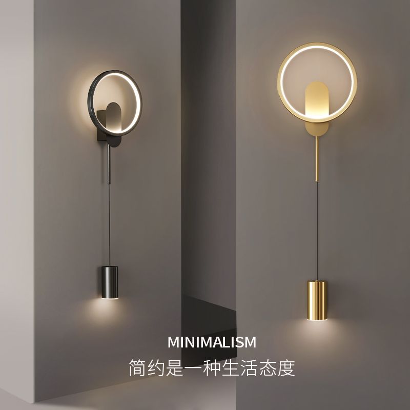 Bedside lamp bedroom wall lamp accessible luxury scandinaviancasual modern corridor aisle bench wall lamp living room background wall lamp