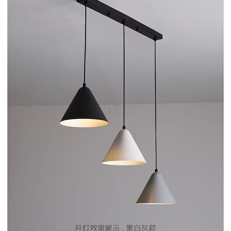 Modern minimalist luxury linear three-light pendant chandelier for dining room, bar, living room, b&b, hotel - unique nordic style