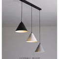 Modern minimalist luxury linear three-light pendant chandelier for dining room, bar, living room, b&b, hotel - unique nordic style