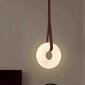 Spanish ring marble chandelier - bedroom bedside, nordic style, solid brass, designer model - living room, stairwell, hallway, entryway lighting