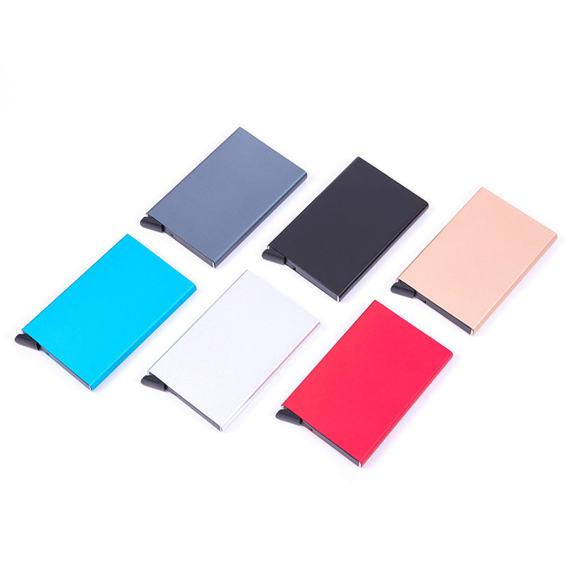 Anti-degaussing and anti-theft RFID card box, bank card clip, card sleeve, automatic pop-up card bag, ID bag, metal card bag.