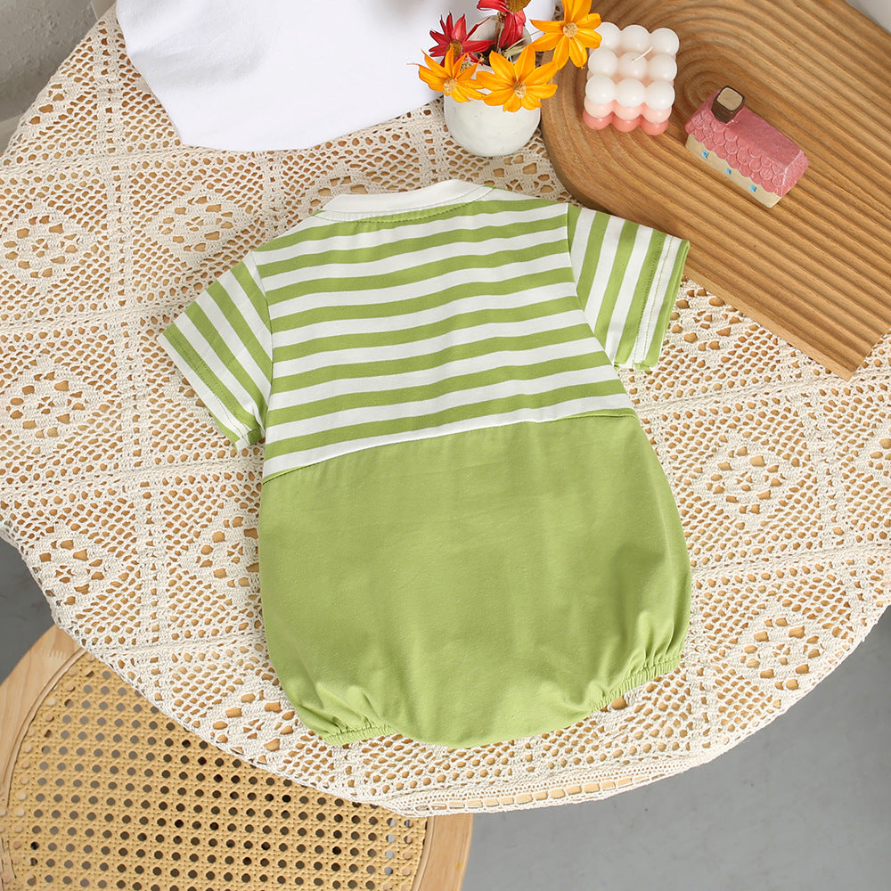 Newborn baby summer cartoon romper - unisex baby outfit, bodysuit, summer clothes, super cute lightweight onesie, crawling suit