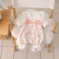 Baby full month & 100-day celebration romper - spring/autumn infant outfit - super cute princess style, double-layered, perfect for outdoor wear