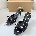 Za's new arrivals are absolutely stunning on foot! retro polka dot strappy high heel sandals, the sexy sandals of 2025