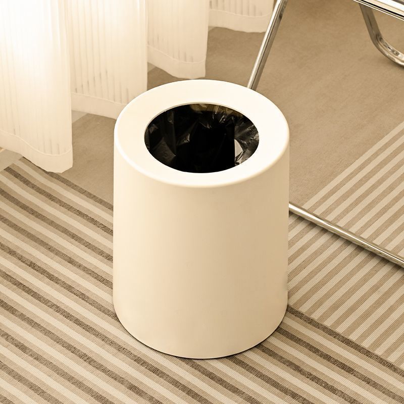 Trash can for homelarge capacity popular ins cream style high-end accessible luxury high-looking casual double-layer paper basket without cover