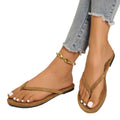 Women's flat flip-flops - summer fashion, outdoor wear, non-slip, thong sandals, beach sandals, cross-border e-commerce