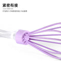 Factory direct transparent silicone whisk - handheld manual egg beater mixer 10inch silicone baking whisk