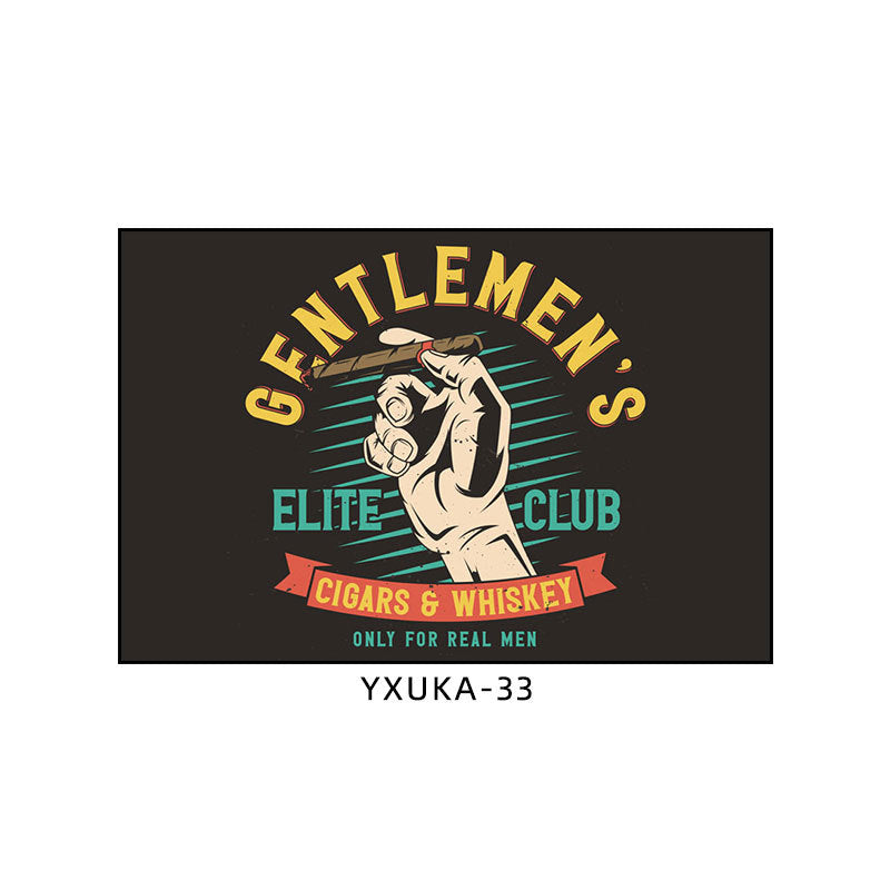 Cigar painting American bar high-end club nightclub box wall decoration painting whiskey winery beautiful woman mural