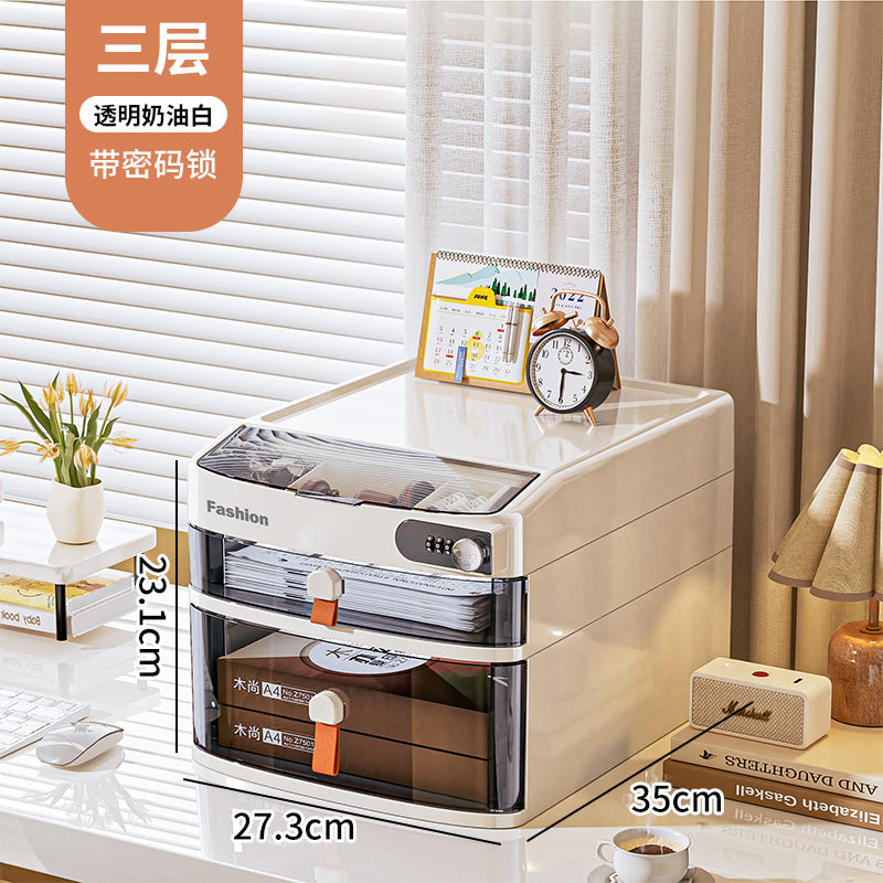Xinle drawer type desktop password cabinet bedroom valuables storage box storage privacy document storage cabinet