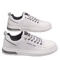Men's skate shoes 2025 new trendy casual shoes versatile leather shoes men's slip-on white sneakers