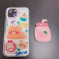 Cartoon cinnamon dog stand creative lazy airbag telescopic lollipop stand epoxy mobile phone desktop stand