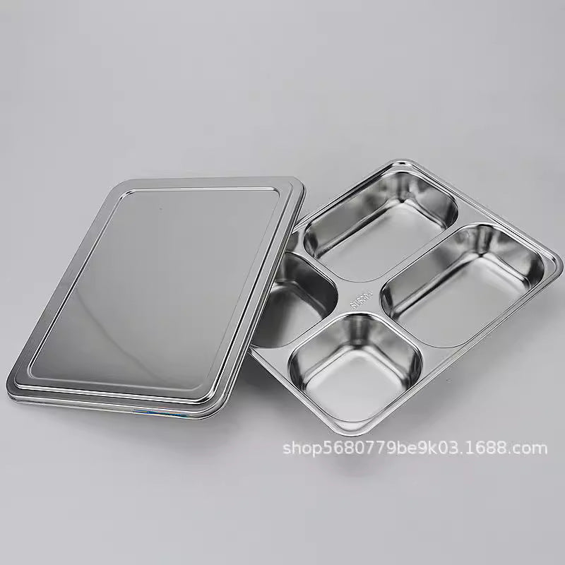 Here are a few options, depending on the specific nuance you want to convey:  **option 1 (focus on premium quality):**  "premium stainless steel dinner plates for home use - 304 stainless steel divided plates, perfect for cafeterias and serving dishes."