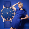 Factory direct wholesale watches: women's starry sky leather quartz wristwatch, gift watch, ladies' watch