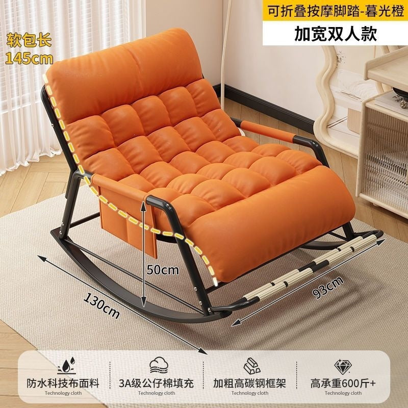 Rocking chair for home balcony double casual chair fashion lunch break chair casualcasual reclining sleeper sofa