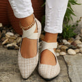 Exportplus sizeflats elastic band flatsflats women's cross-border suede pointed toe slip-on lazy work women's shoes wholesale