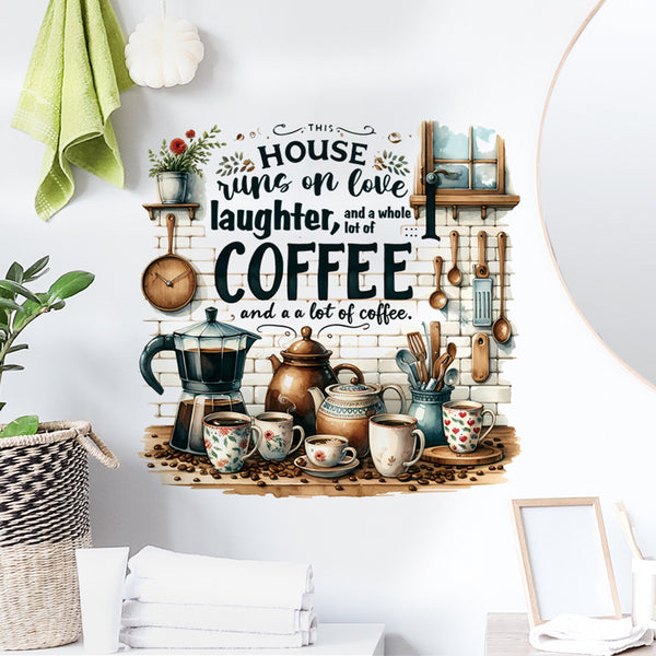 Leisure time decal desk decoration sticker dessert shop coffee cup sticker, notebook decoration wall sticker