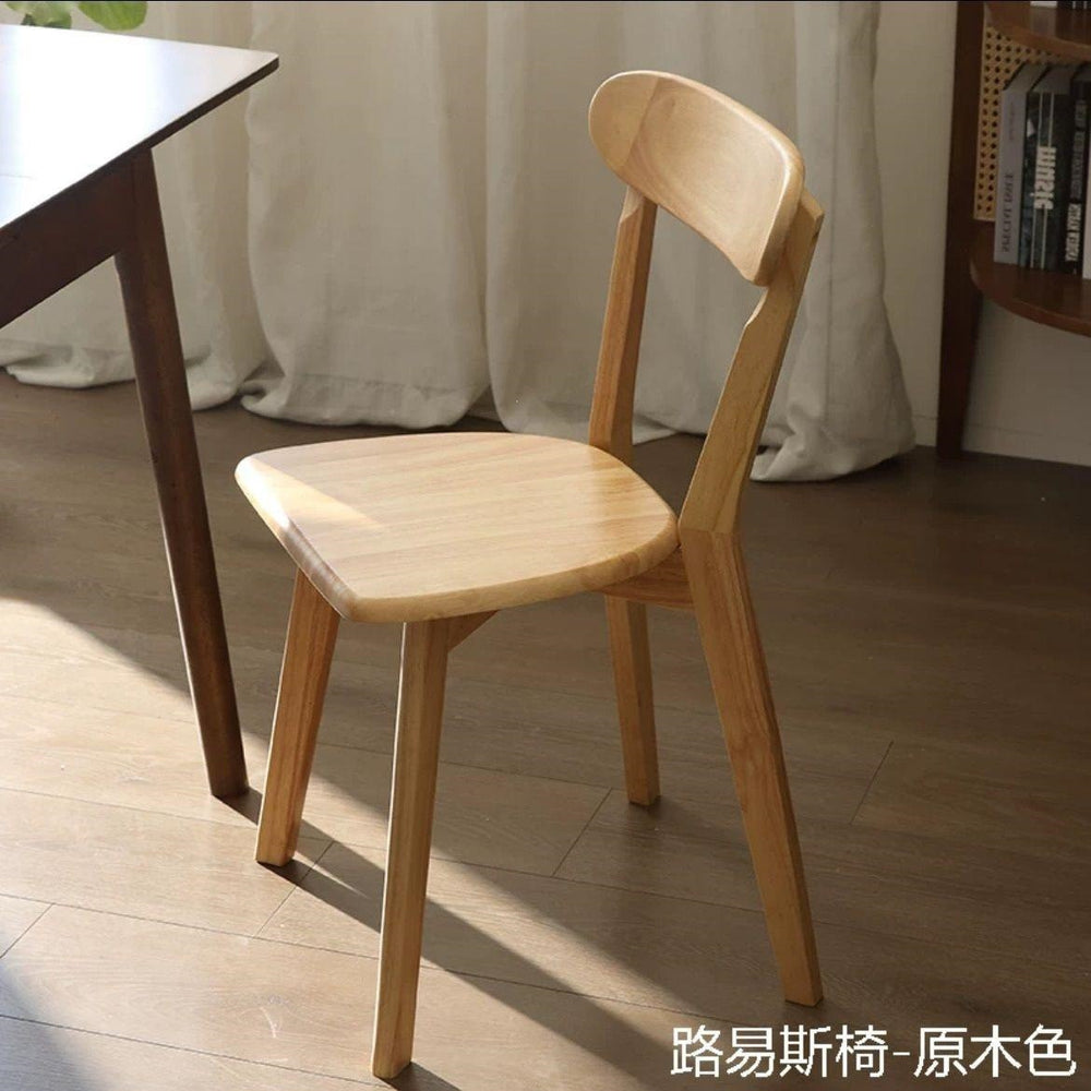 Solid wood dining chair - minimalist modern style - dining table and chair set - solid wood chair - simple home stool - dining backrest chair - louis style