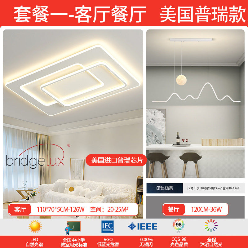 Full Spectrum Ceiling Light Living Room Light Hall Main Light Modern Simple Bedroom Light Whole House Zhongshan Lighting Home Improvement Lighting