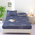 New arrival high weight brushed quilted bed sheet pure color washed cotton mattress protector cotton thickened bed cover bed cover