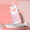 Cartoon rabbit mug, wide-mouth student water bottle, portable glass cup, cute women's cup, on-the-go gift cup, leak-proof