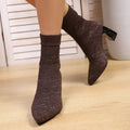 autumn new arrival: plus size chunky heel flyknit boots for women (sizes 36-43) - perfect for cross-border e-commerce, , and  dropshipping