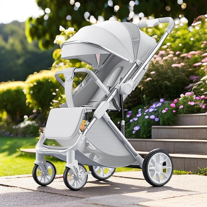 Lightweight newborn foldable high-view two-way new pushing baby stroller - sit & recline options for baby walking