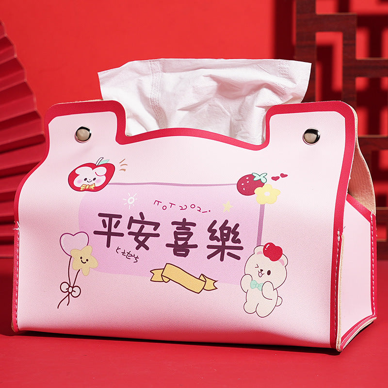 Premium festive wedding supplies pumping carton red tissue box storage wedding red festive atmosphere decoration