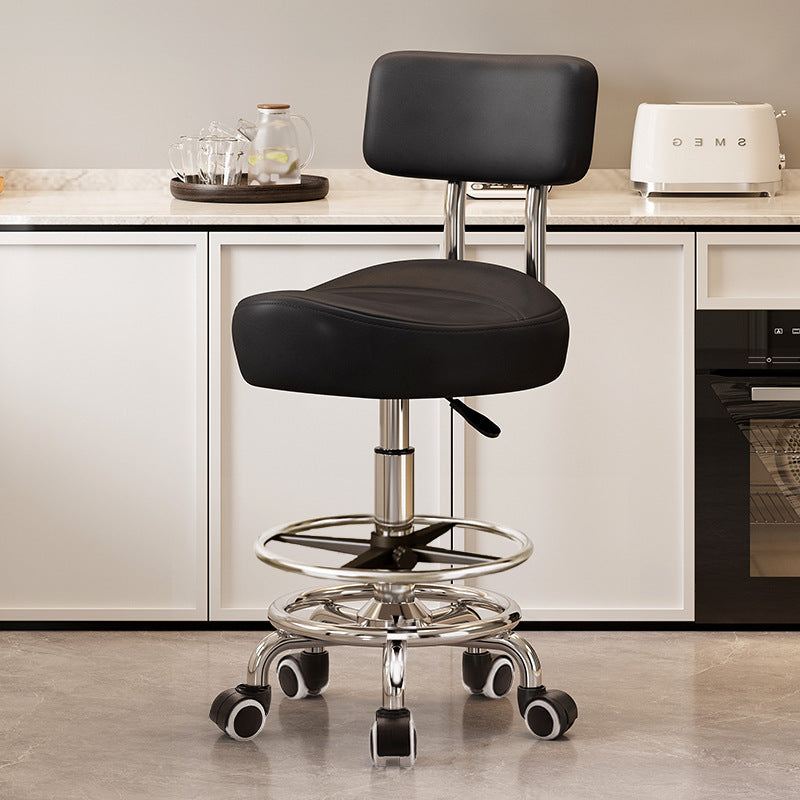 Saddle Chair Kitchen Cooking Chair Front Desk Cashier High Stool Universal Wheel Lifting Chair Beauty Barber Stool