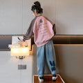 Girls' fall sweatshirt  new trendy girl casual long sleeve top spring/autumn big kids versatile top