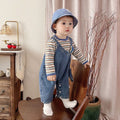 Autumn baby suspender suit jumpsuit new arrival baby denim one-year-old overalls two-piece set outing suspender set