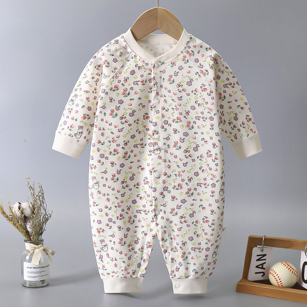 Baby romper, seamless bodysuit, long sleeve, 100% cotton, class a, crawling suit, spring/autumn/all seasons, newborn clothes