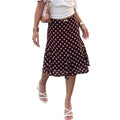 spring european and american cross-border  style chic fashion casual commute versatile slim-fit polka dot midi skirt