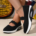 Breathable mesh platform sneakers - autumn  air cushion plus size slip-on running shoes for women -