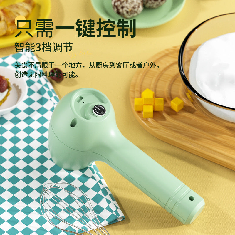 Customizable cordless electric hand mixer, mini multifunctional milk frother, automatic coffee stirrer with base