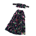 Floral off-the-shoulder bandeau cake dress two-piece set - women's summer sweet & sultry romantic maxi dress outfit