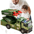Kids' oversized alloy double-door missile car military tank rocket launcher toy car model for boys, ages 3-6