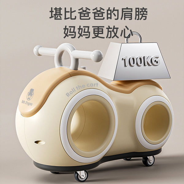 New children's peanut cart, sliding model 1-3 year old baby bicycle pedal-free yo-yo stroller scooter