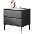 Bedside table modern casual slate accessible luxury solid wood for home bedroom bedside table leather casual simple popular storage cabinet
