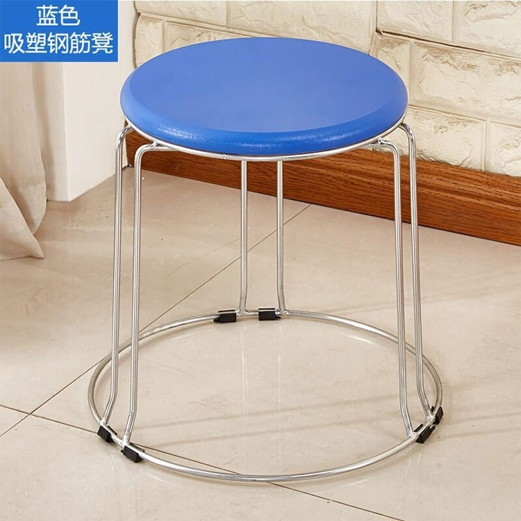 Soft stool, durable shoe changing stool, casual stool, for home bench, solid wood surface low stool, round stool, thickened steel stool