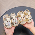 Summer newborn baby squeaky shoes, closed-toe first walker shoes, light-up sandals, british style soft sole baby shoes, 0-2 years old footwear