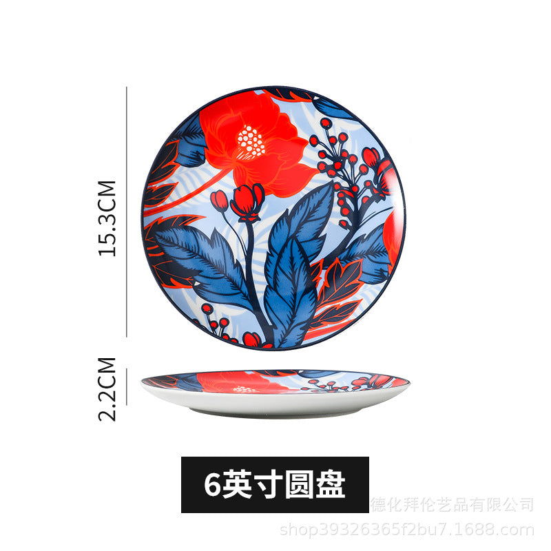 Nordic art ceramic dessert plate - three-tiered skewer plate for fruit and pastries - wholesale feature plates for hotels and restaurants