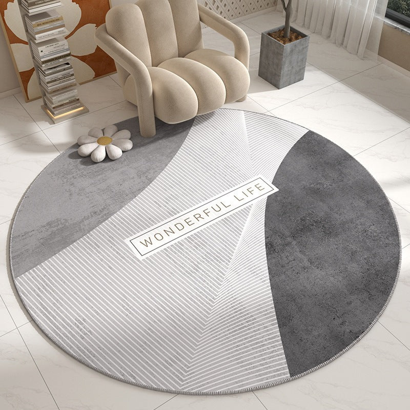 round carpet crystal velvet study computer swivel chair mat non-slip carpet floor protection mat bedroom bedside blanket