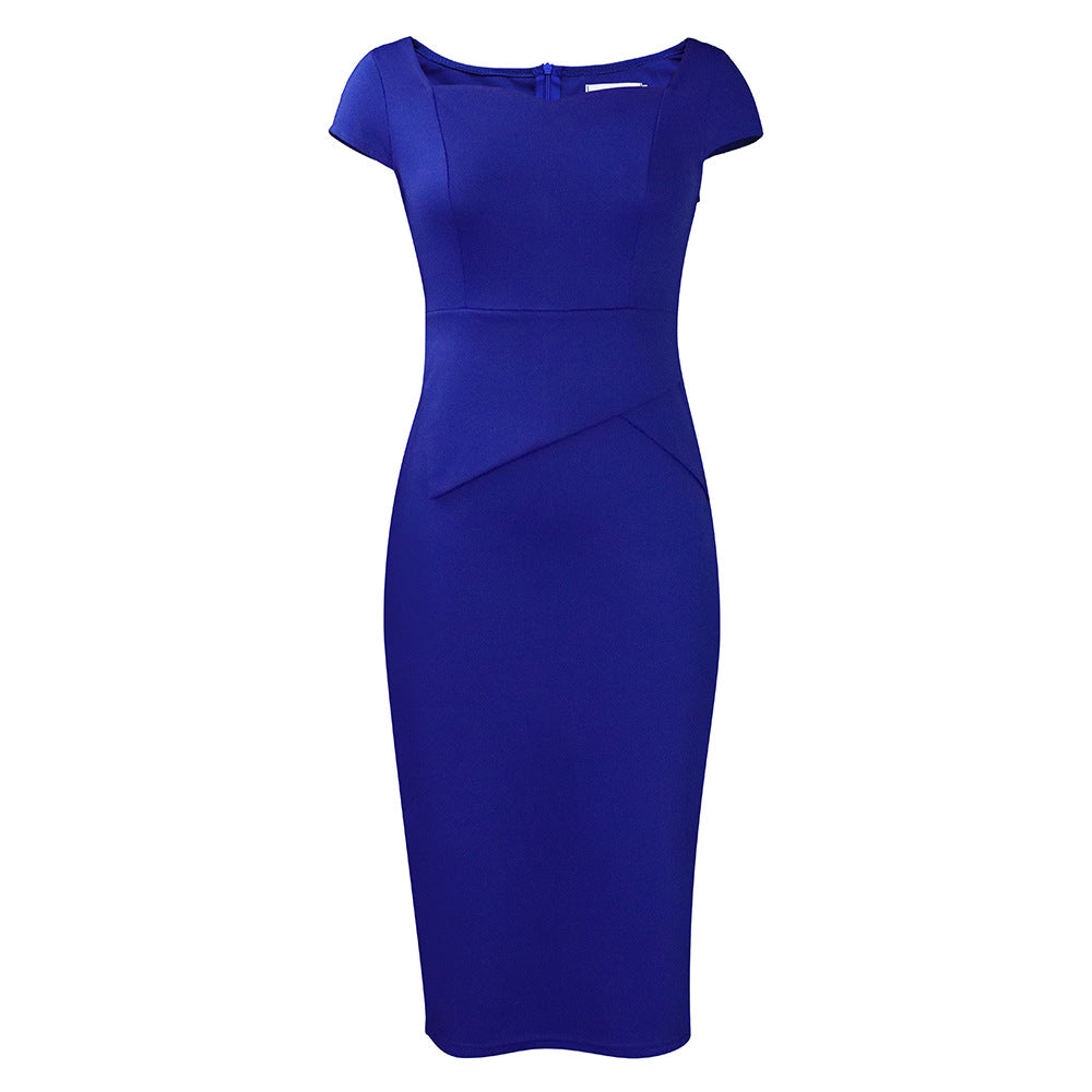 C8529  foreign trade women's clothing  new short-sleeve fashionable elegant bodycon pencil skirt african dress