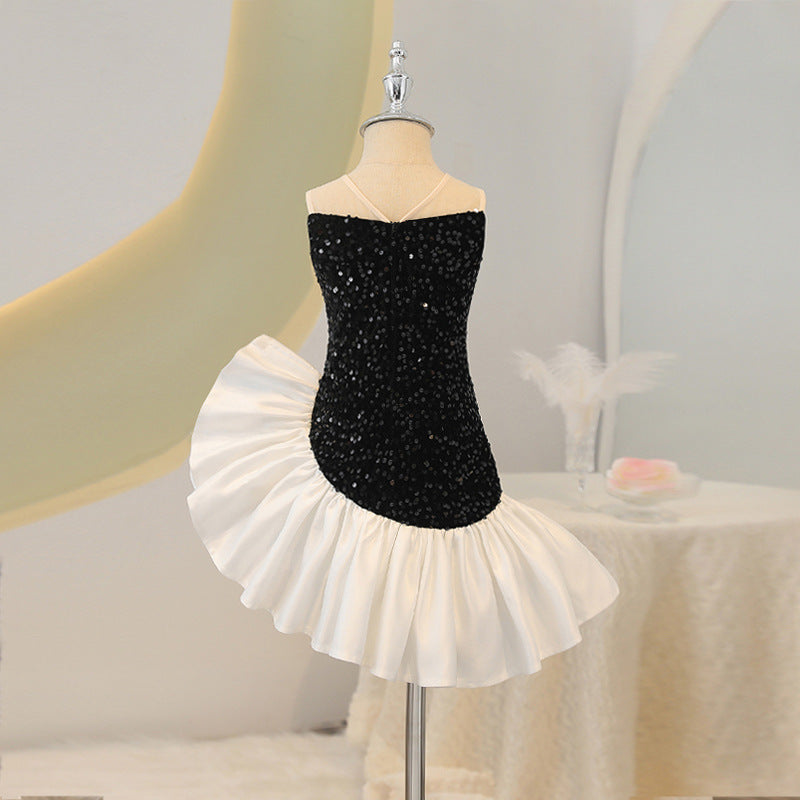 children's dresses: girls' princess gowns, mermaid tails for hosts,  new runway high-end catwalk performance costumes