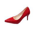 High heels women's stilettos 2026 spring autumflats patent leather black sexy pointed toe high heels bright leather flats women
