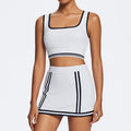 Personalized outdoor casual tennis wear suit a-line sports skirt high waistslimming lookfashion tape yoga skirt