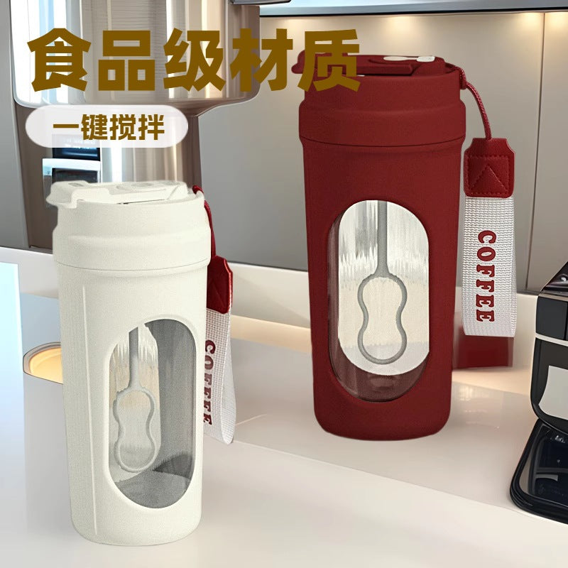 Electric automatic mixing cup - one-touch stirring for coffee, milk powder, and shakes - food-grade material - gift & fitness water bottle