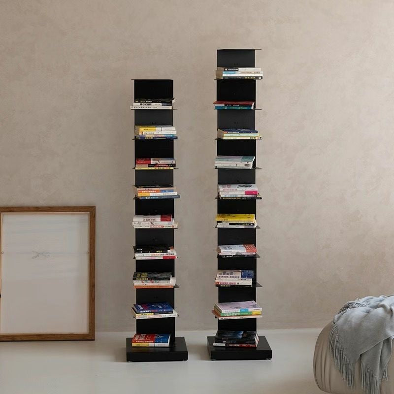 Nordic influencer-inspired invisible corner bookshelf: wall-mounted, freestanding, multi-tier storage solution for study, living room, and more
