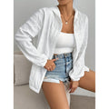 new women's hooded cardigan, open-front sun protection jacket